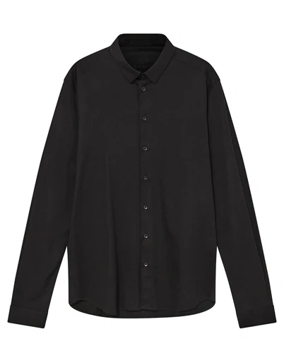 Mos Mosh Gallery - MMGMarco Jersey Skjorte - Sort 
